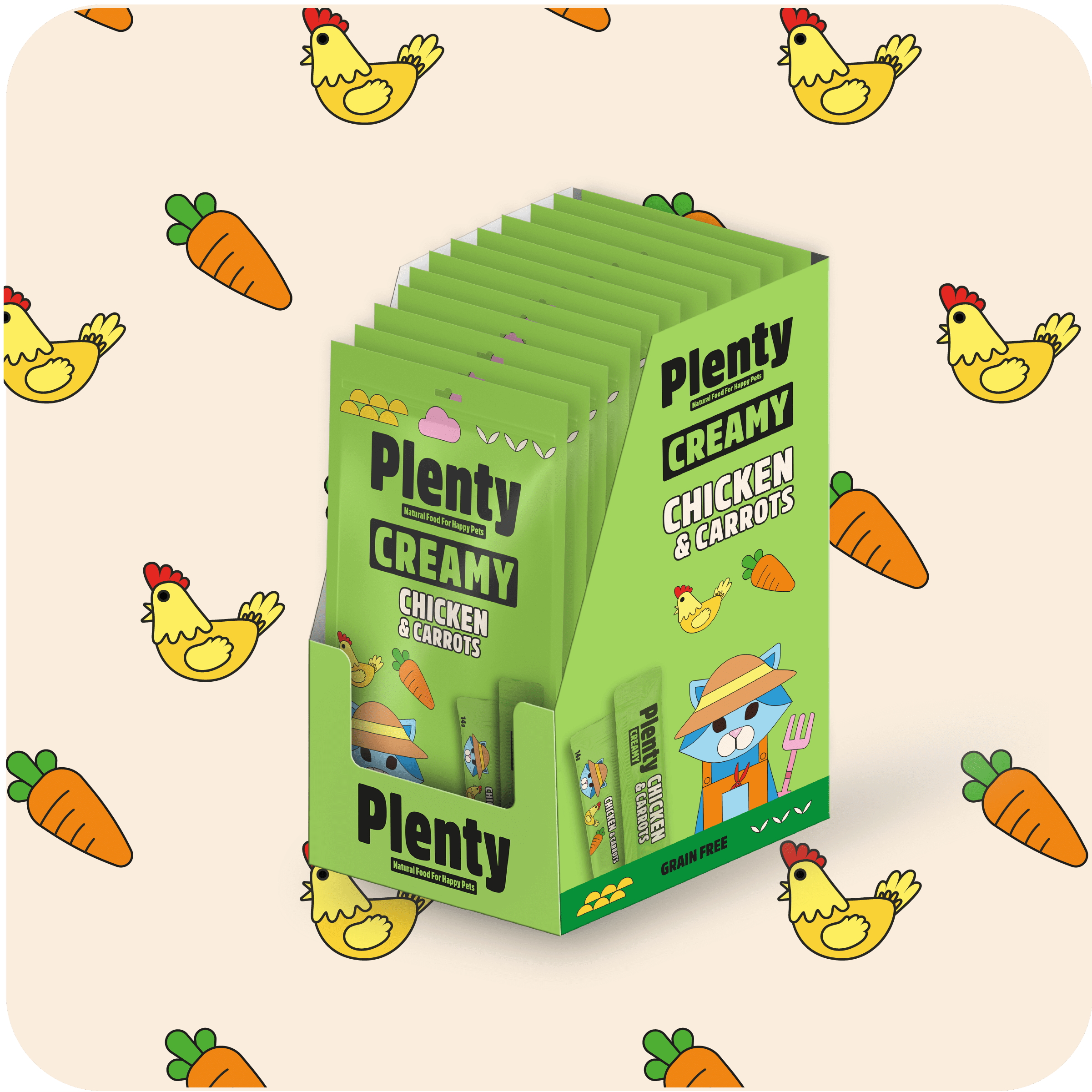 POLLO Y ZANAHORIA CREMA PARA GATOS