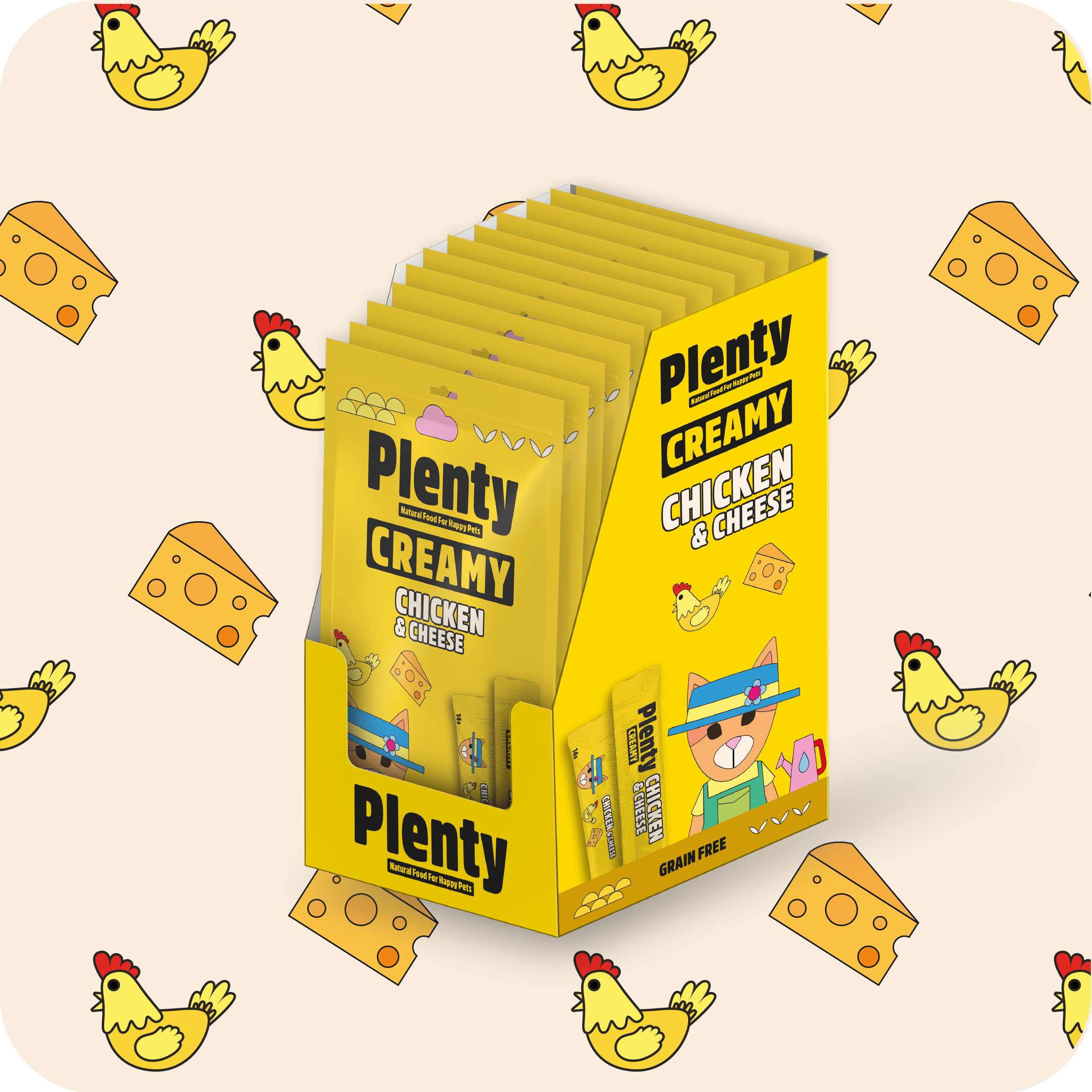 POLLO Y QUESO CREMA PARA GATOS