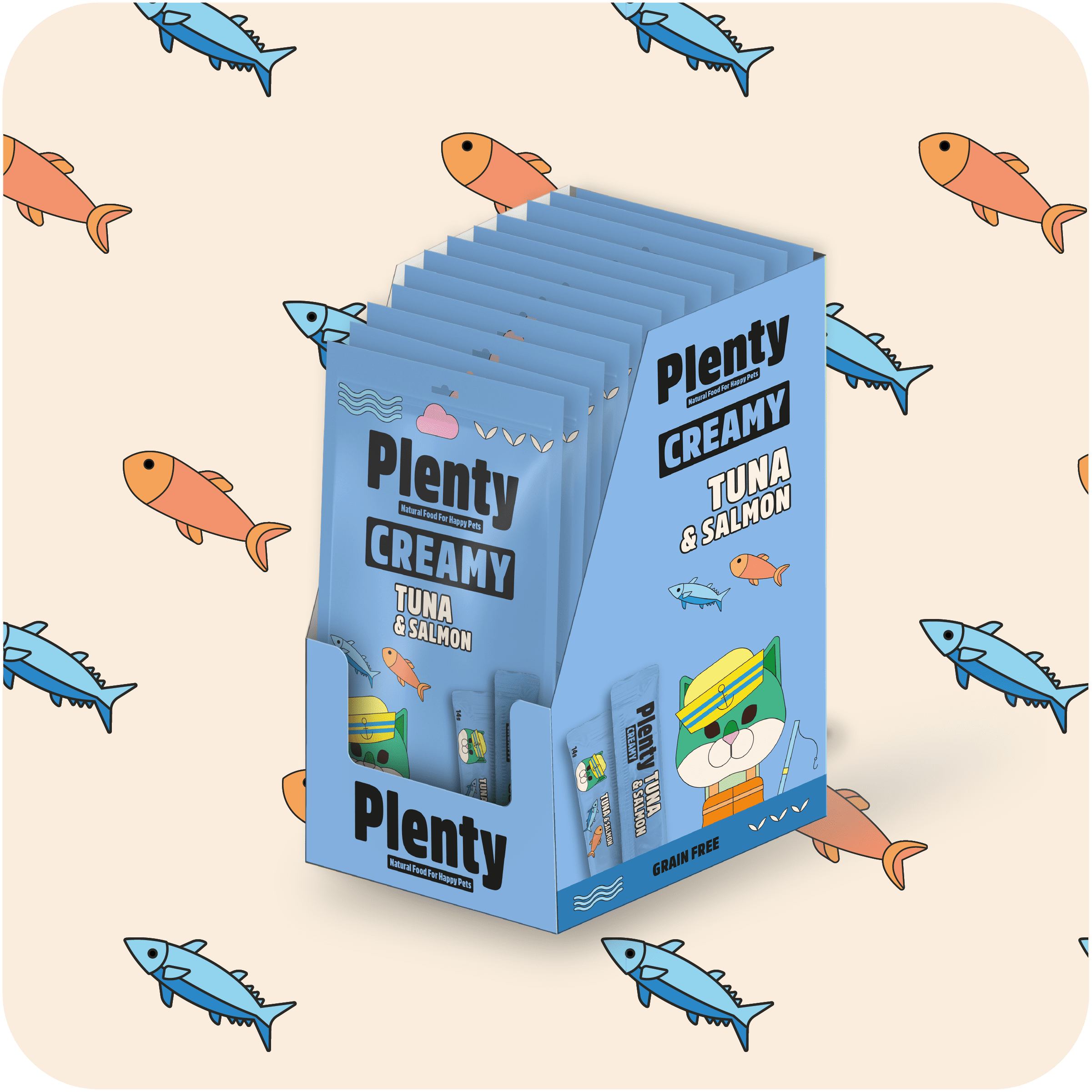 ATÚN Y SALMON CREMA PARA GATOS